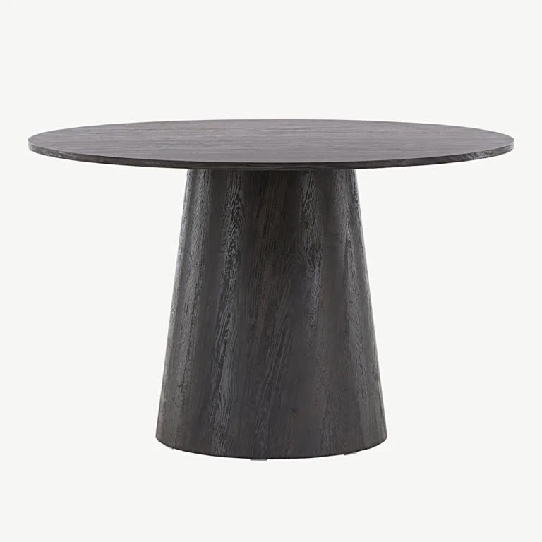 Ümmarguse kujuga söögilaud Lanzo, mokka MDF, Ø120 cm - 18903-001