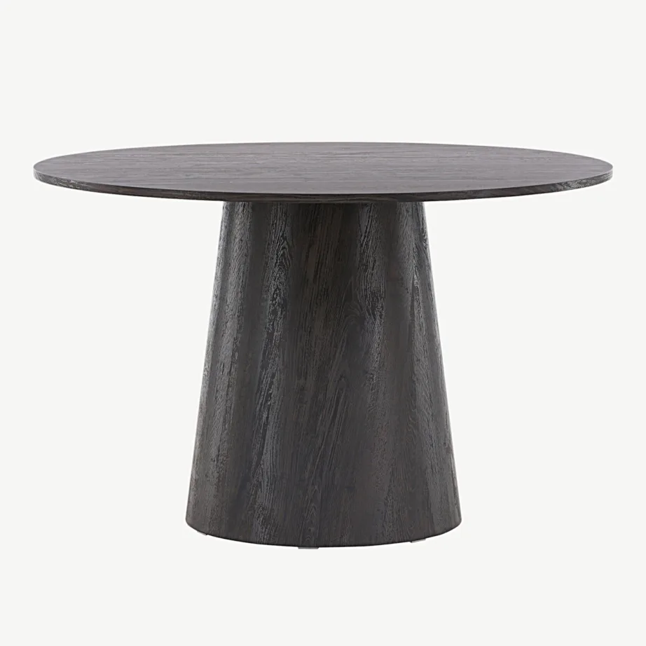 Ümmarguse kujuga söögilaud Lanzo, mokka MDF, Ø120 cm, 18903-001