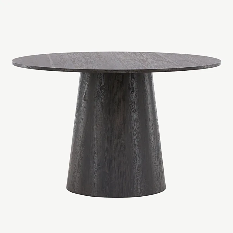 Ümmarguse kujuga söögilaud Lanzo, mokka MDF, Ø120 cm - 18903-001
