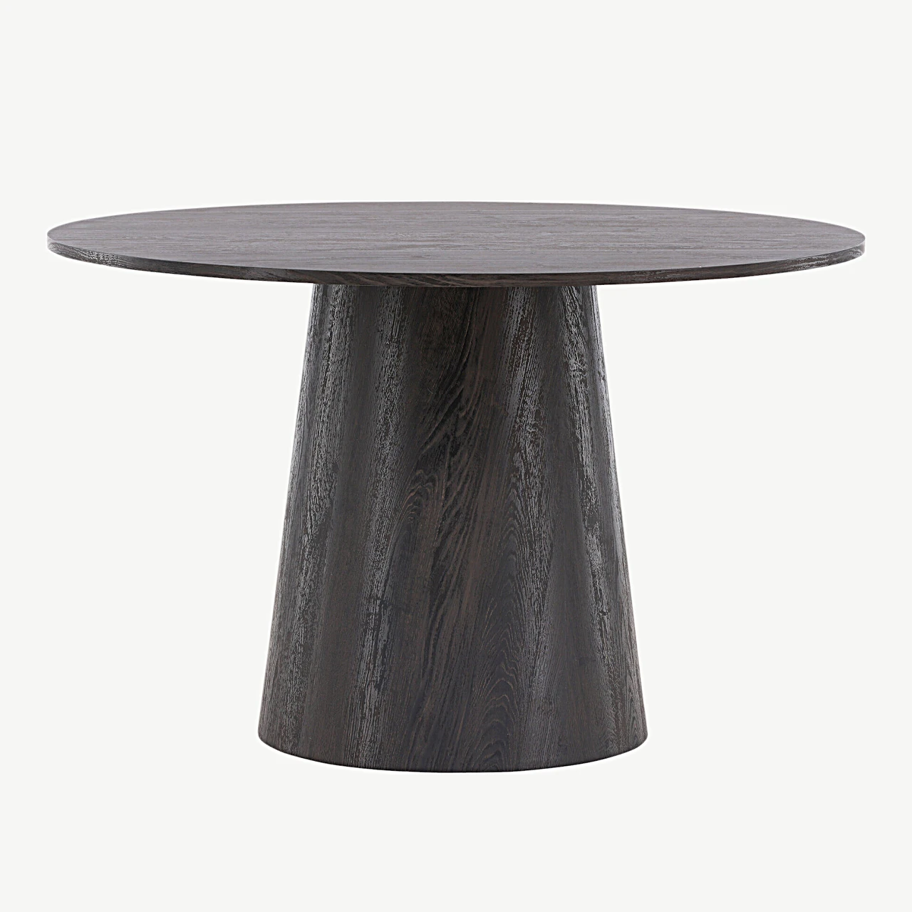 Ümmarguse kujuga söögilaud Lanzo, mokka MDF, Ø120 cm - 18903-001