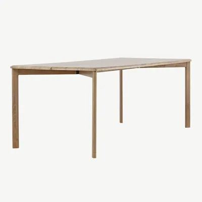 Põhjamaine söögilaud Damon, valge MDF, 200x90 cm - 18906-401