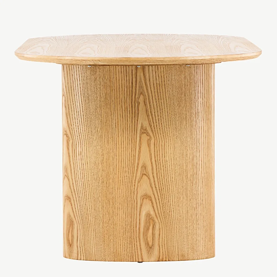 Ovaalne MDF-söögilaud Isolde, looduslik viimistlus, 180×90 cm, 18907-880 – 2