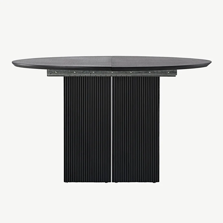 Pikendatav ümmargune söögilaud Matilda, must MDF (ø130/180 cm), 18908-458 – 2