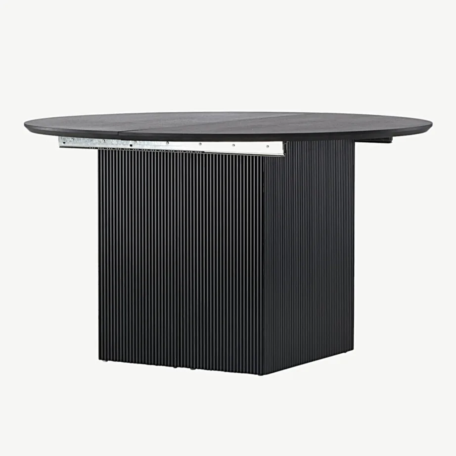 Pikendatav ümmargune söögilaud Matilda, must MDF (ø130/180 cm), 18908-458 – 3