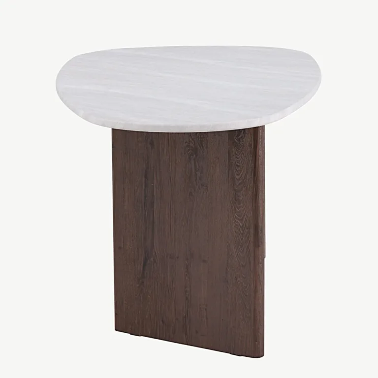 Helehall ovaalne söögilaud Grönvik – MDF, mokka toonis jalad, 180×90 cm - 18914-490