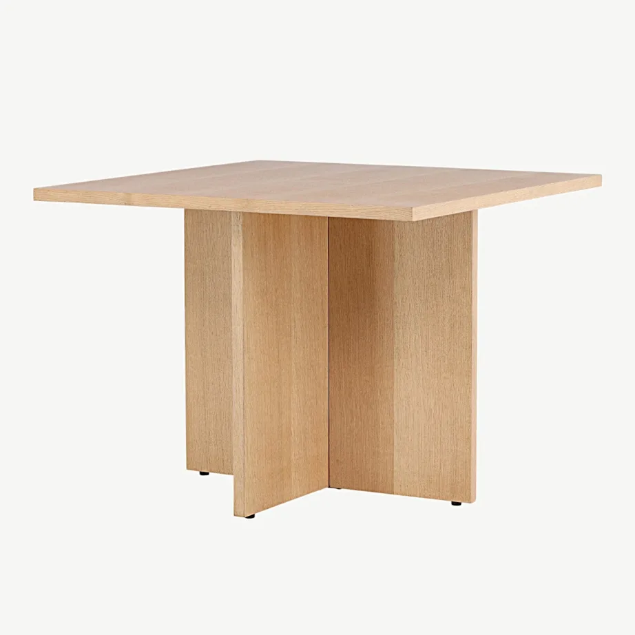 Nelikantne söögilaud Leo tammetoonis MDF-ist, 100 × 100 cm, 18916-458 – 5