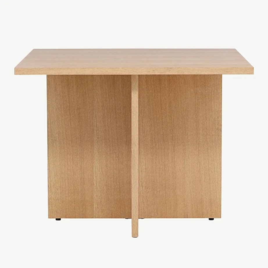 Nelikantne söögilaud Leo tammetoonis MDF-ist, 100 × 100 cm, 18916-458 – 7