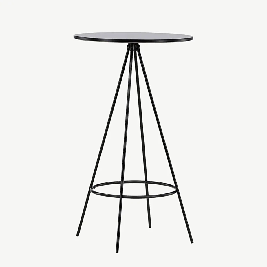 Must ümmargune baarilaud Bistro sarjast (MDF, teras, ø60 cm), 19097-458 – 3