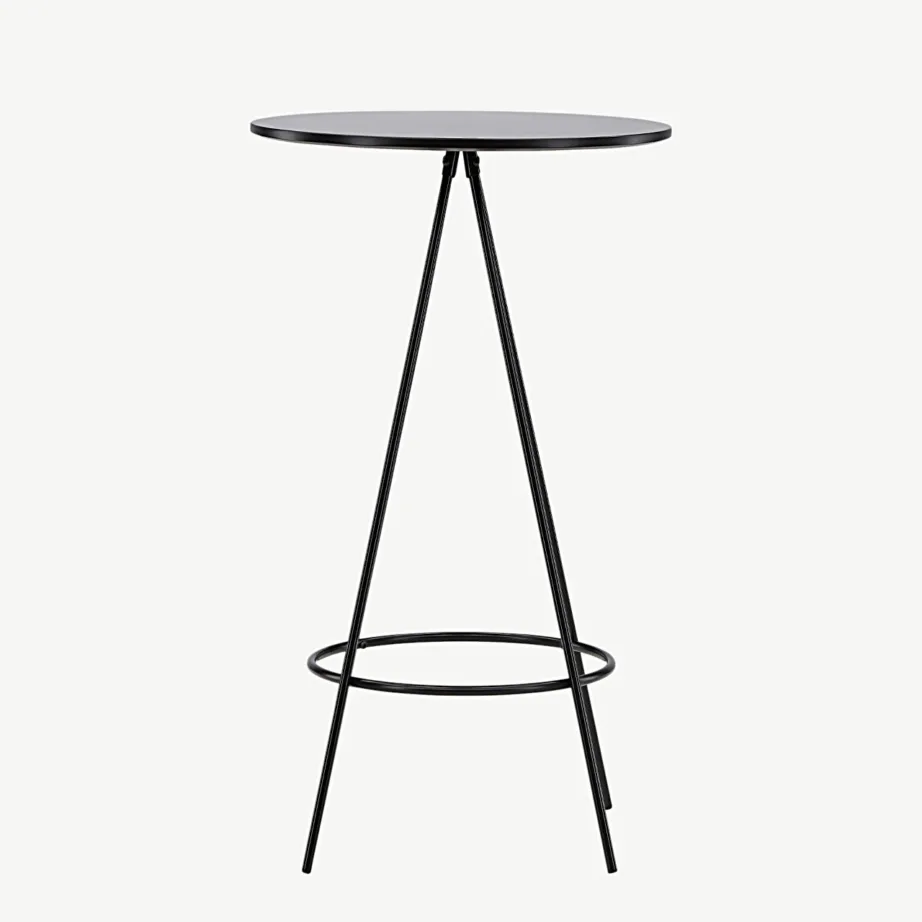 Must ümmargune baarilaud Bistro sarjast (MDF, teras, ø60 cm), 19097-458 – 4