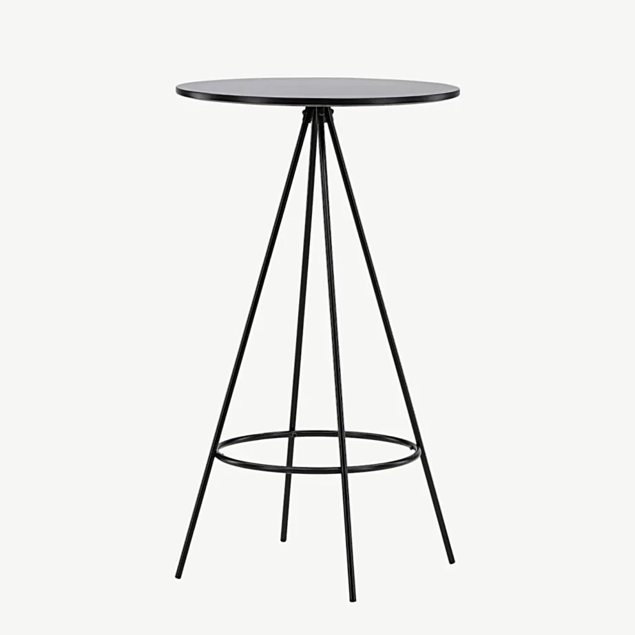 Must ümmargune baarilaud Bistro sarjast (MDF, teras, ø60 cm), 19097-458 – 5