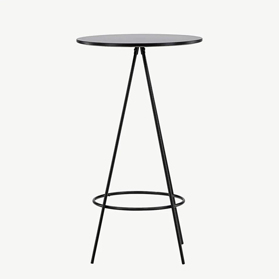 Must ümmargune baarilaud Bistro sarjast (MDF, teras, ø60 cm), 19097-458 – 7