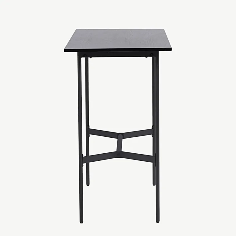 Must MDF-ist baarilaud Rax, terasest jalgadega (120 × 60 cm) - 19099-458