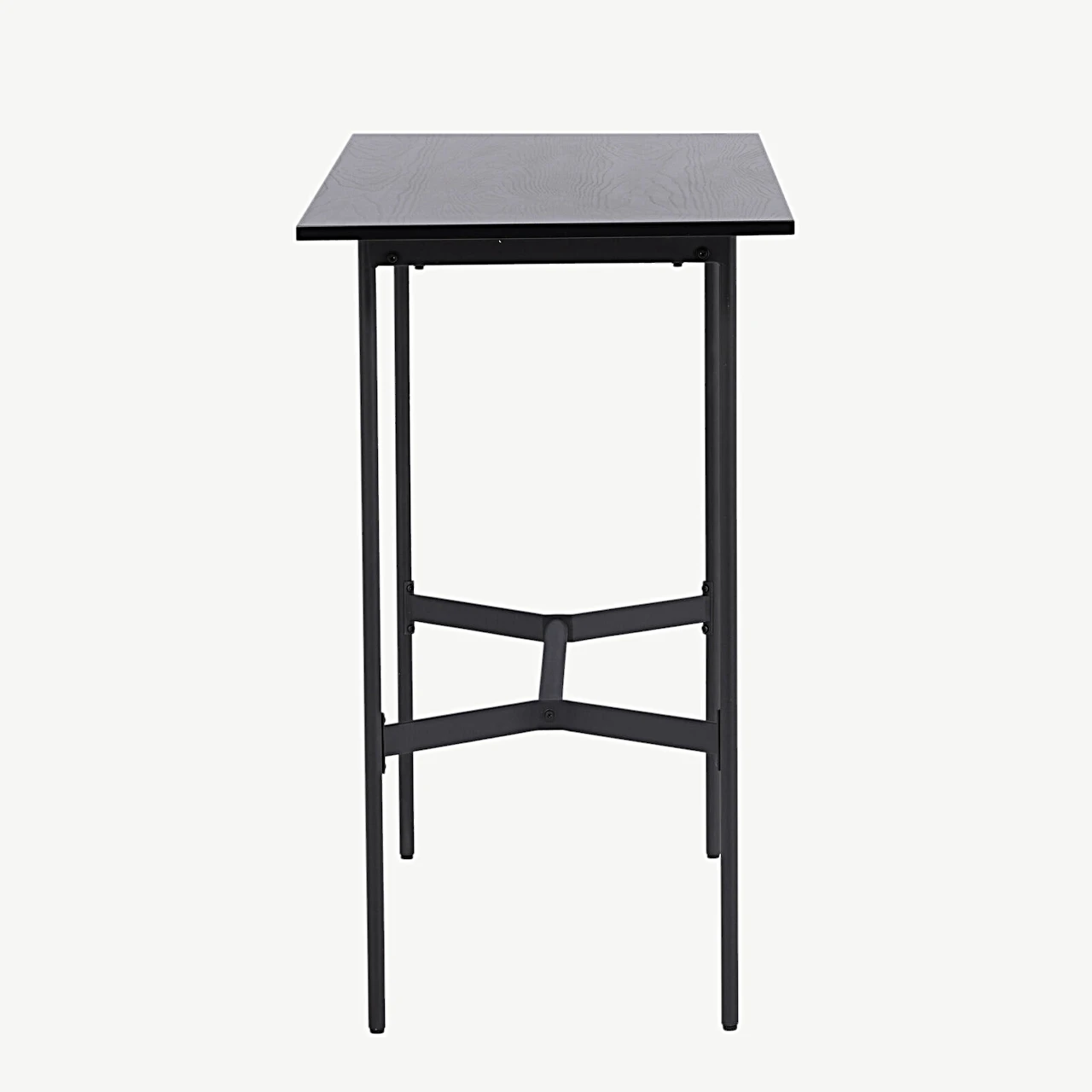 Must MDF-ist baarilaud Rax, terasest jalgadega (120 × 60 cm) - 19099-458