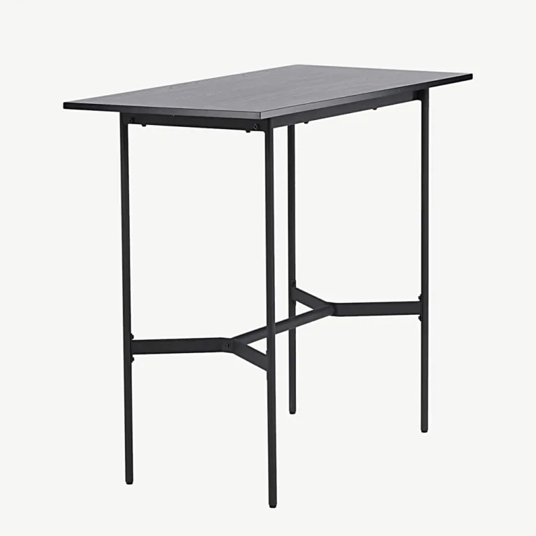 Must MDF-ist baarilaud Rax, terasest jalgadega (120 × 60 cm) - 19099-458