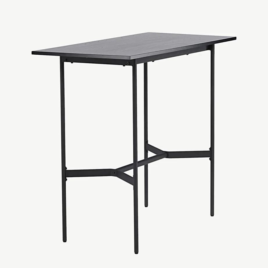 Must MDF-ist baarilaud Rax, terasest jalgadega (120 × 60 cm), 19099-458 – 3