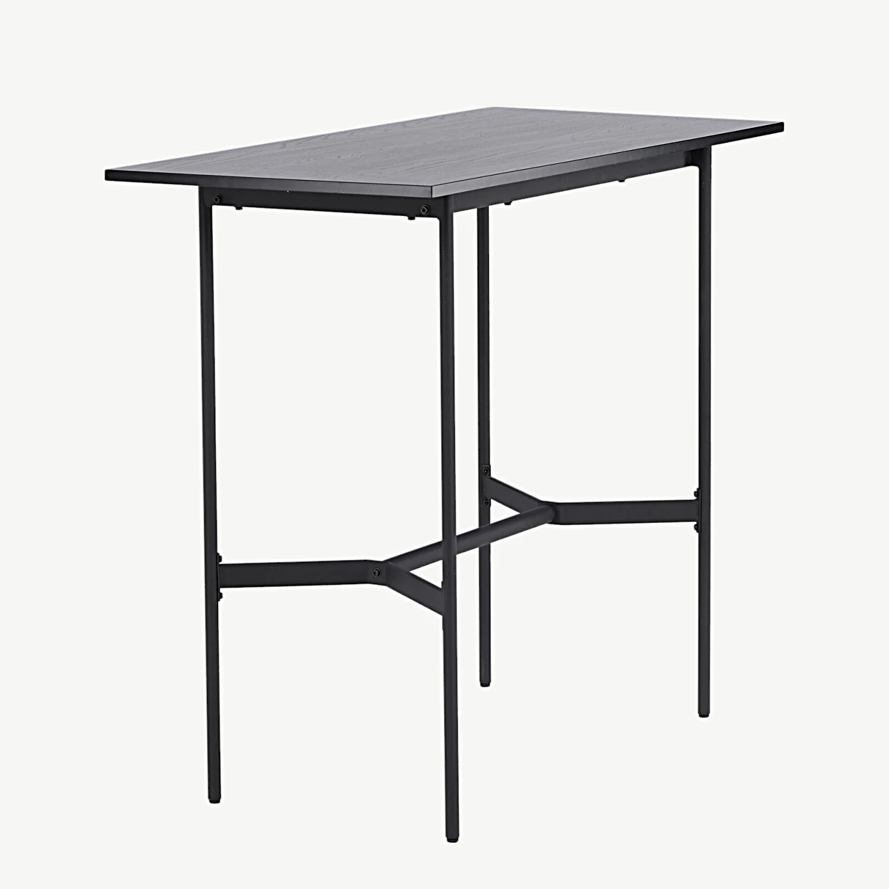 Must MDF-ist baarilaud Rax, terasest jalgadega (120 × 60 cm) - 19099-458