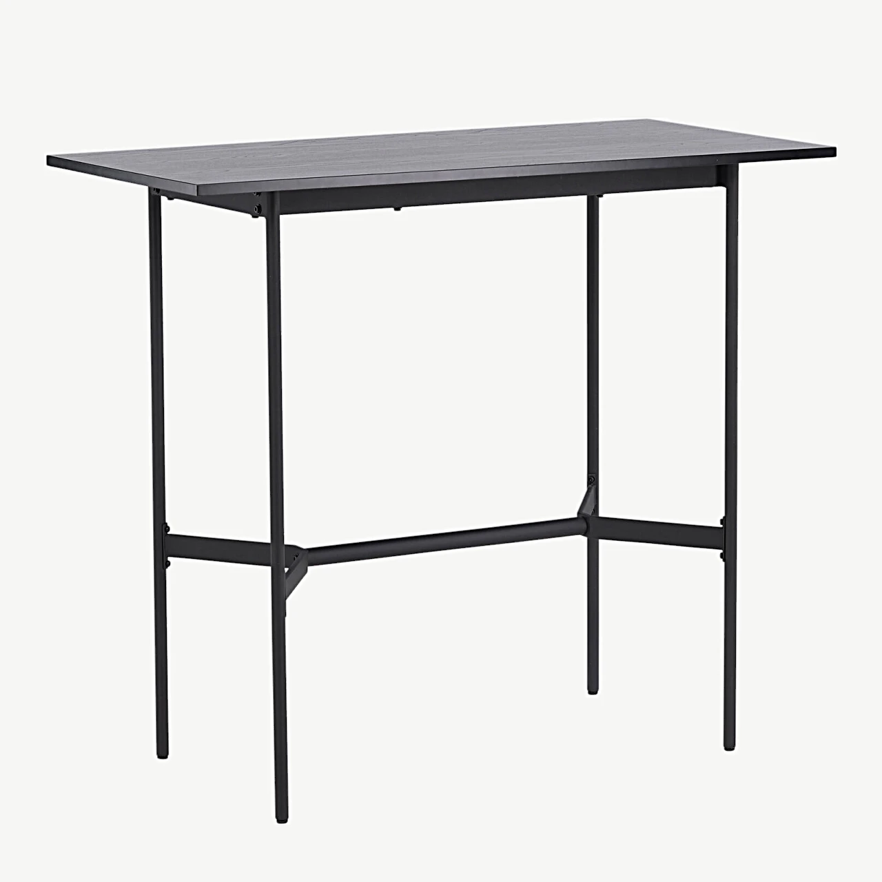Must MDF-ist baarilaud Rax, terasest jalgadega (120 × 60 cm) - 19099-458