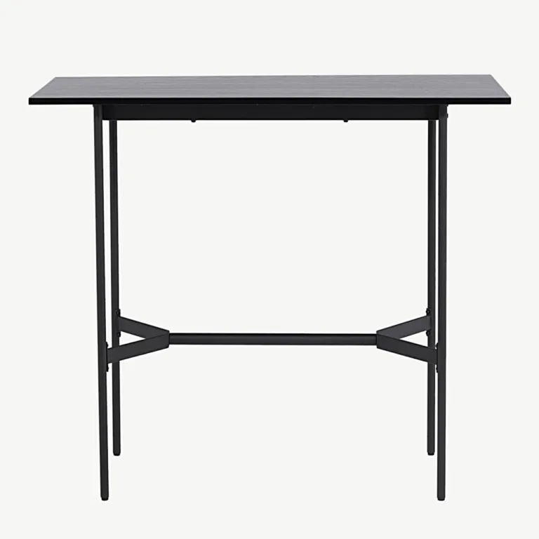 Must MDF-ist baarilaud Rax, terasest jalgadega (120 × 60 cm) - 19099-458