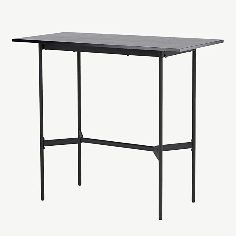 Must MDF-ist baarilaud Rax, terasest jalgadega (120 × 60 cm) - 19099-458