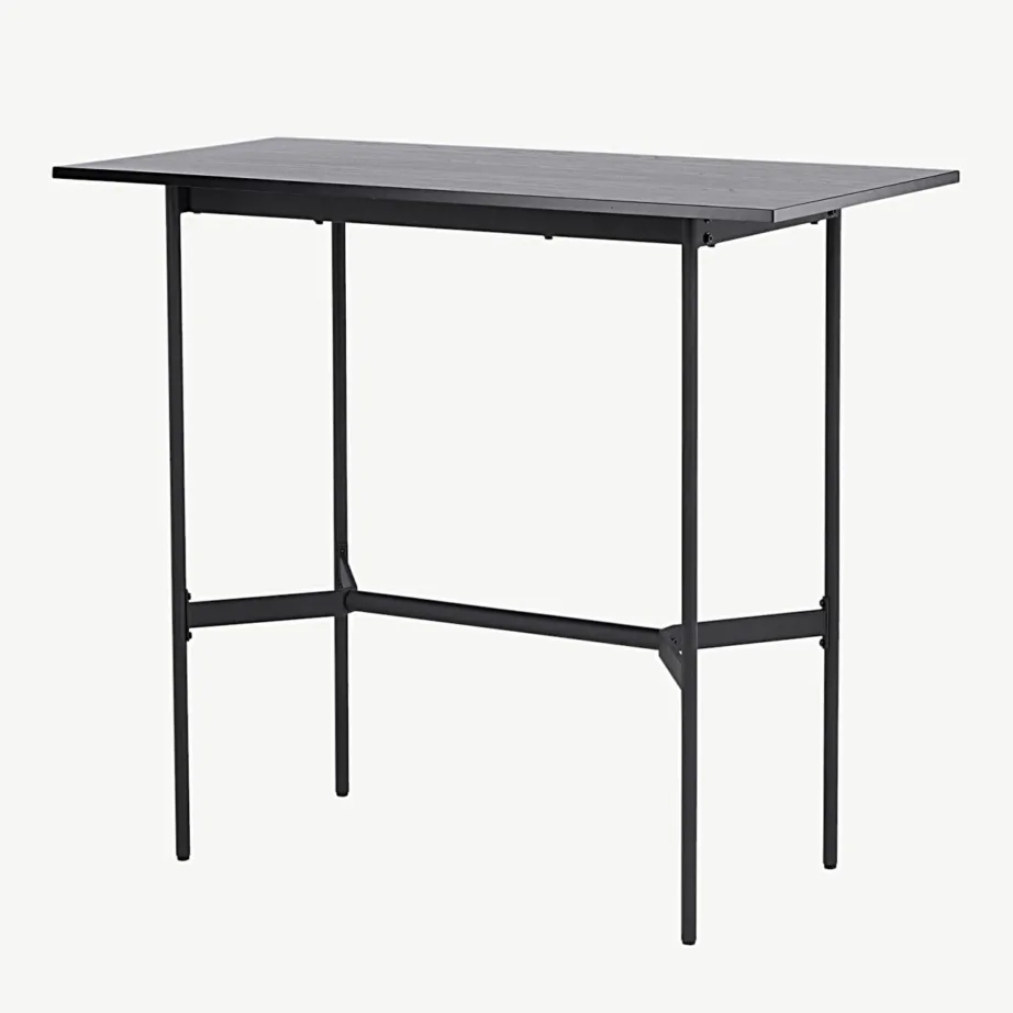 Must MDF-ist baarilaud Rax, terasest jalgadega (120 × 60 cm), 19099-458 – 5