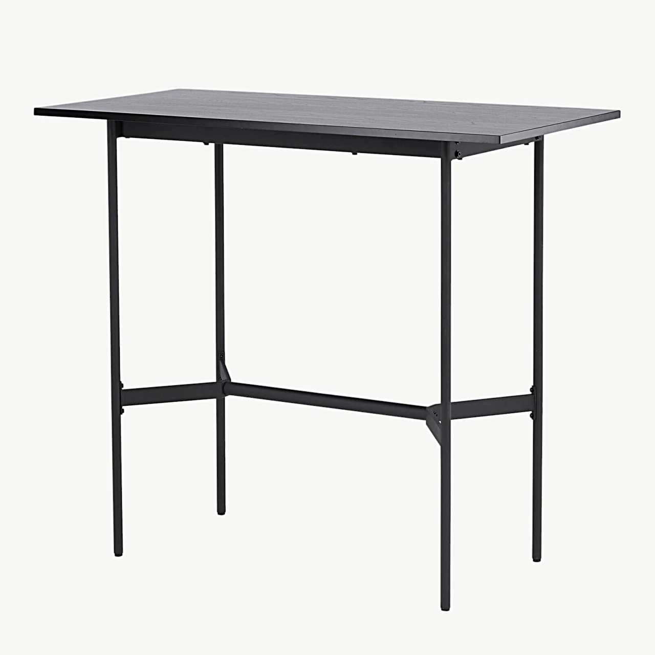 Must MDF-ist baarilaud Rax, terasest jalgadega (120 × 60 cm) - 19099-458