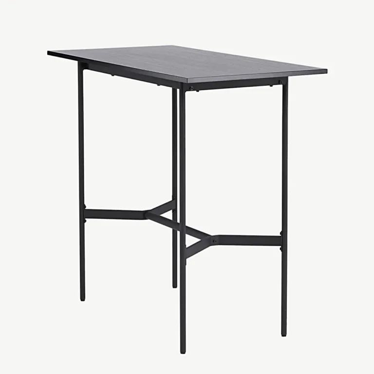 Must MDF-ist baarilaud Rax, terasest jalgadega (120 × 60 cm) - 19099-458
