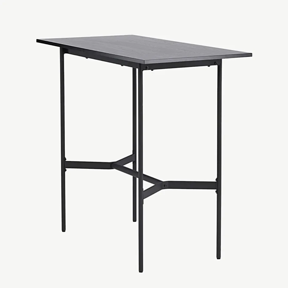 Must MDF-ist baarilaud Rax, terasest jalgadega (120 × 60 cm), 19099-458 – 6