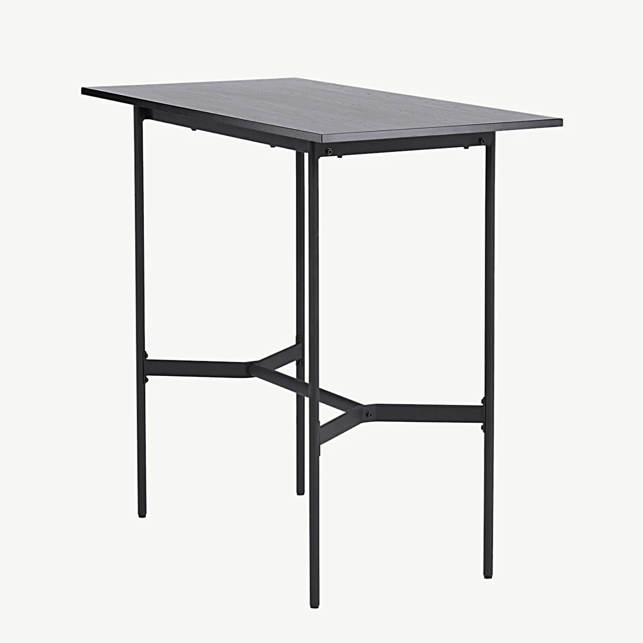 Must MDF-ist baarilaud Rax, terasest jalgadega (120 × 60 cm) - 19099-458