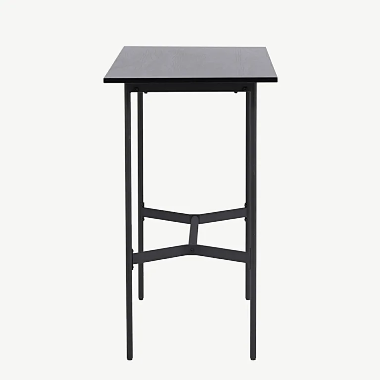 Must MDF-ist baarilaud Rax, terasest jalgadega (120 × 60 cm) - 19099-458