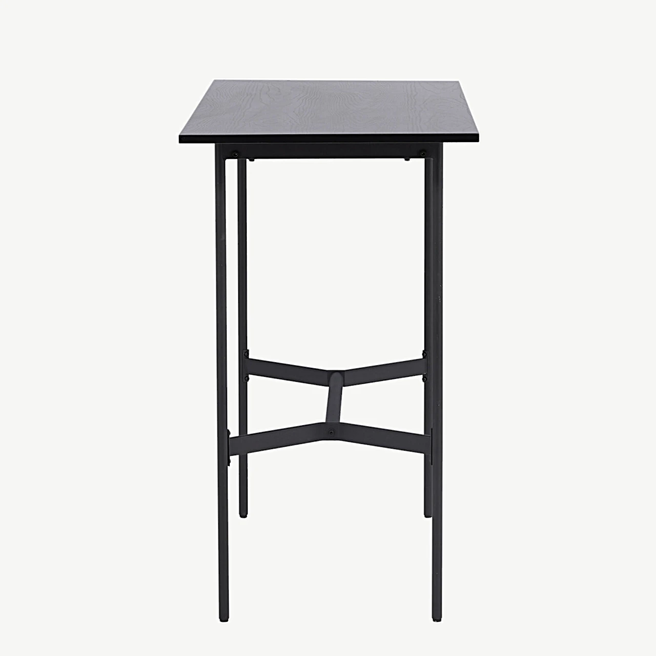 Must MDF-ist baarilaud Rax, terasest jalgadega (120 × 60 cm) - 19099-458