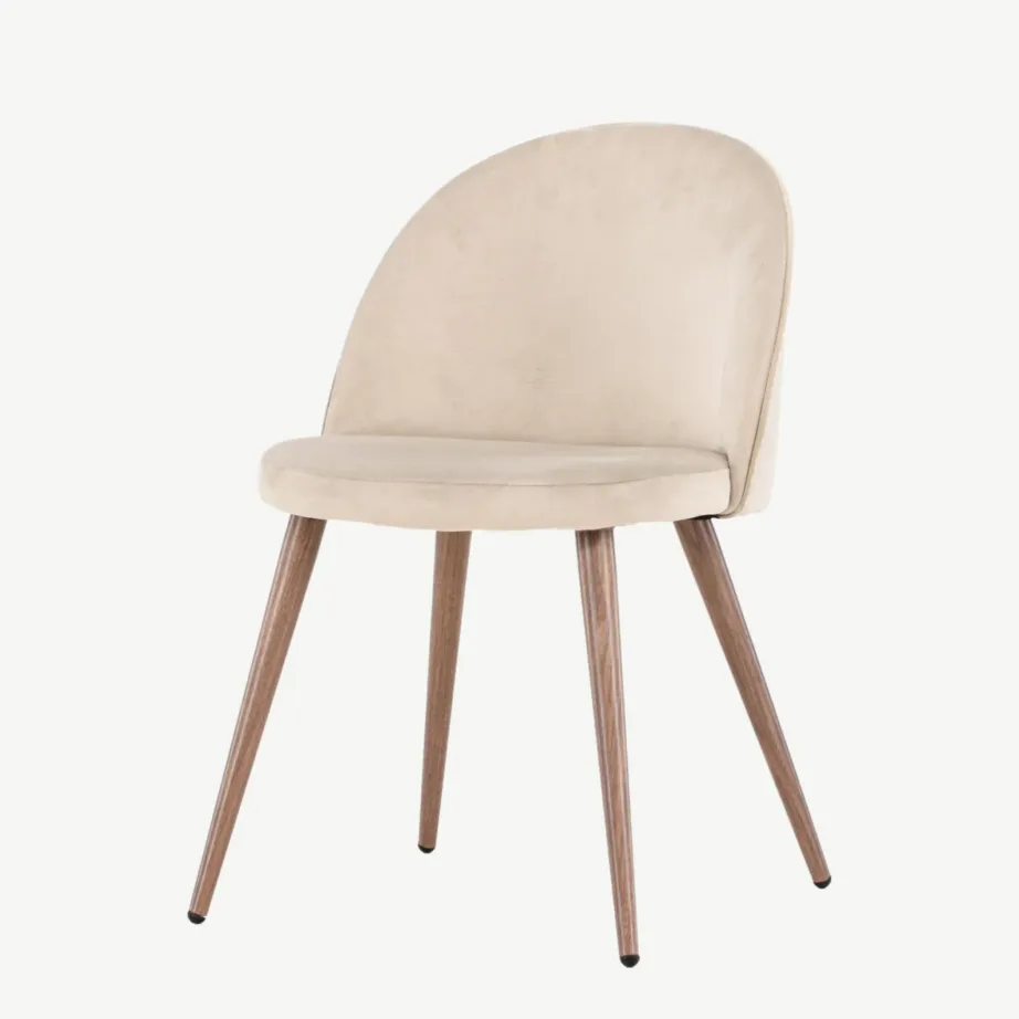 Beež sametist söögitool terasjalgadega Venture Home’ilt, 19224-102