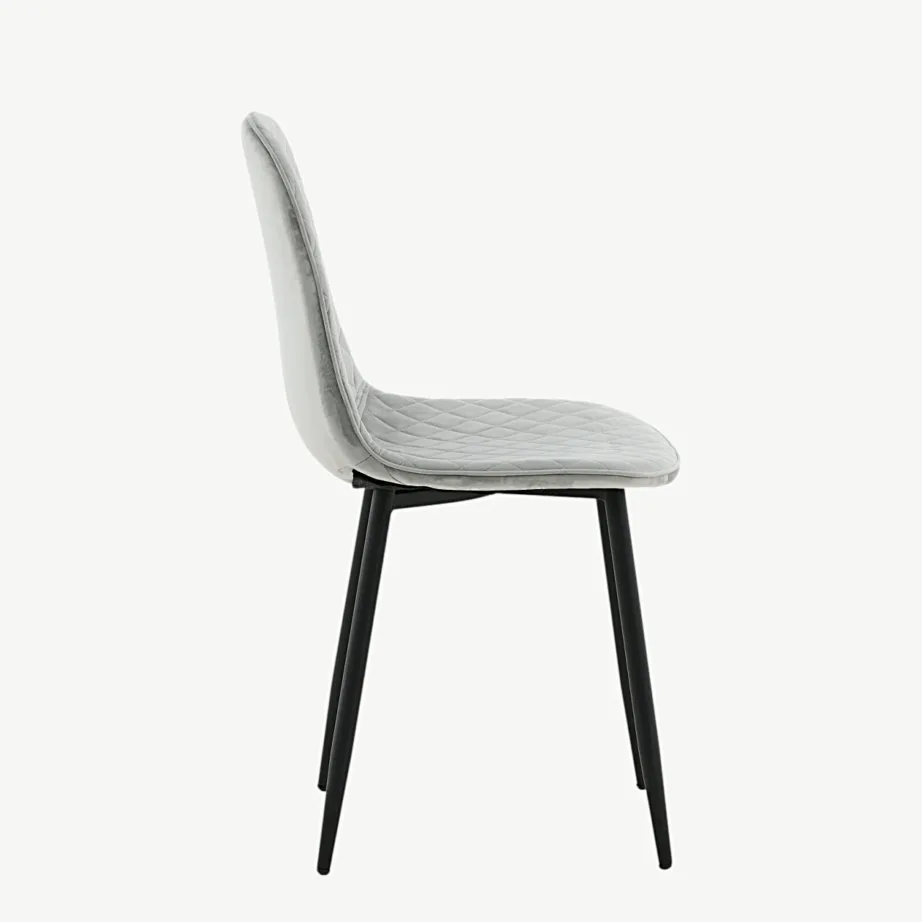 Hallist sametist söögitool mustade terasjalgadega Polar, 19246-855 – 2