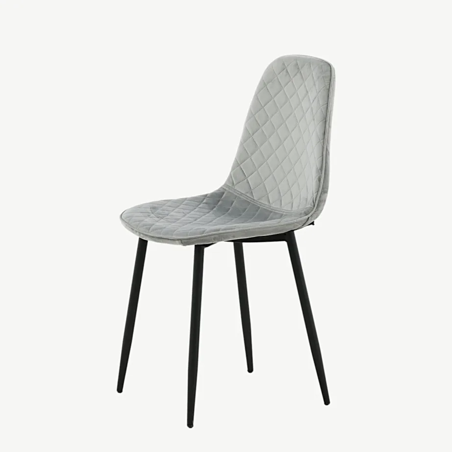 Hallist sametist söögitool mustade terasjalgadega Polar, 19246-855 – 6