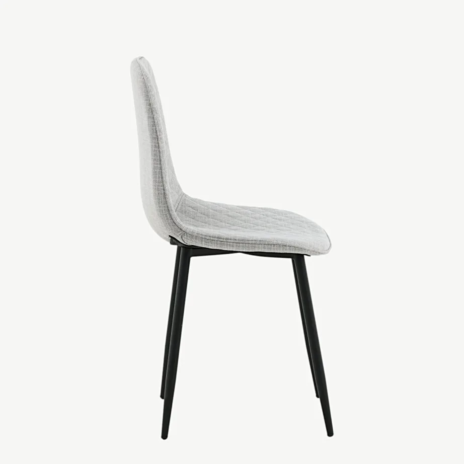 Hall polsterdatud söögitool Polar mustade terasjalgadega, 19246-995 – 2