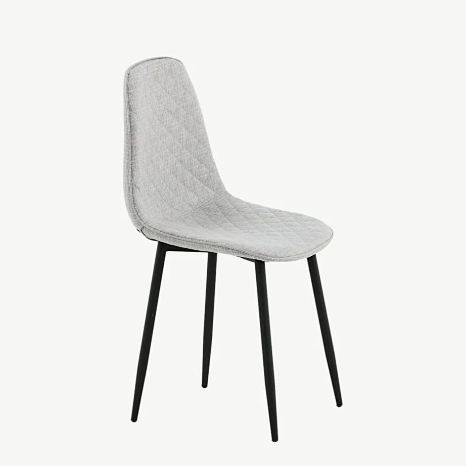 Hall polsterdatud söögitool Polar mustade terasjalgadega, 19246-995 – 3