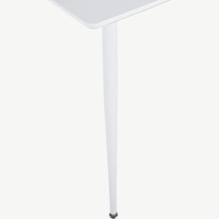 Valge MDF-ist söögilaud Polar (120 × 80 cm, metallist jalad) - 19880-300