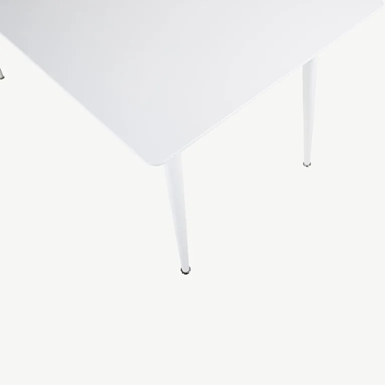 Skandinaavia stiilis valge söögilaud Polar (180x90 cm, metalljalgadega) - 19888-300
