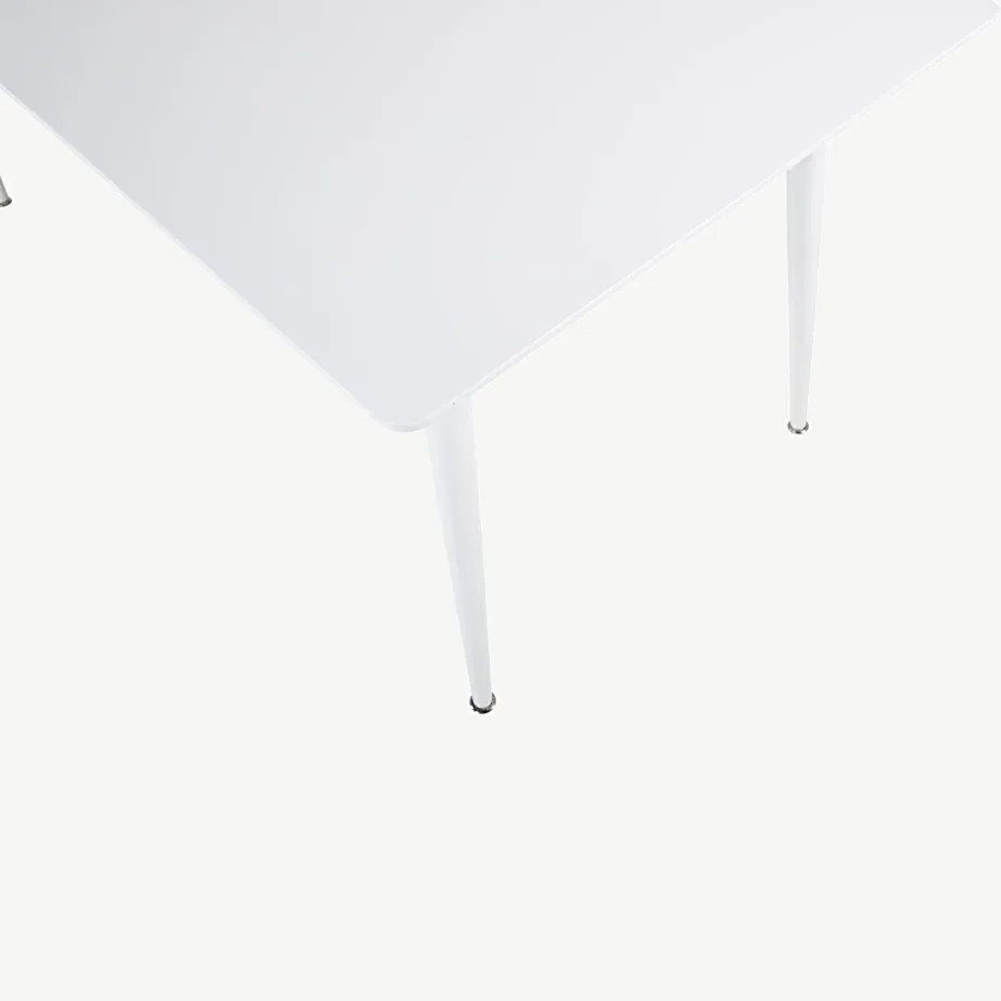 Skandinaavia stiilis valge söögilaud Polar (180×90 cm, metalljalgadega), 19888-300 – 5