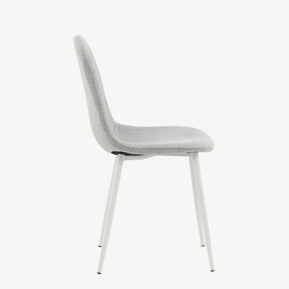 Hall polsterdatud söögitool Polar valgete metalljalgadega, 19902-005 – 2