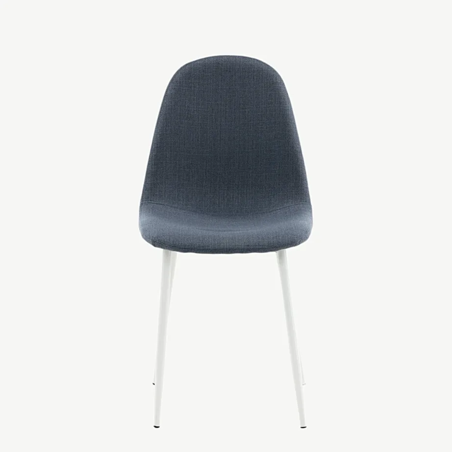 Sinine polsterdatud söögitool Polar valgete terasjalgadega, 19902-077 – 4