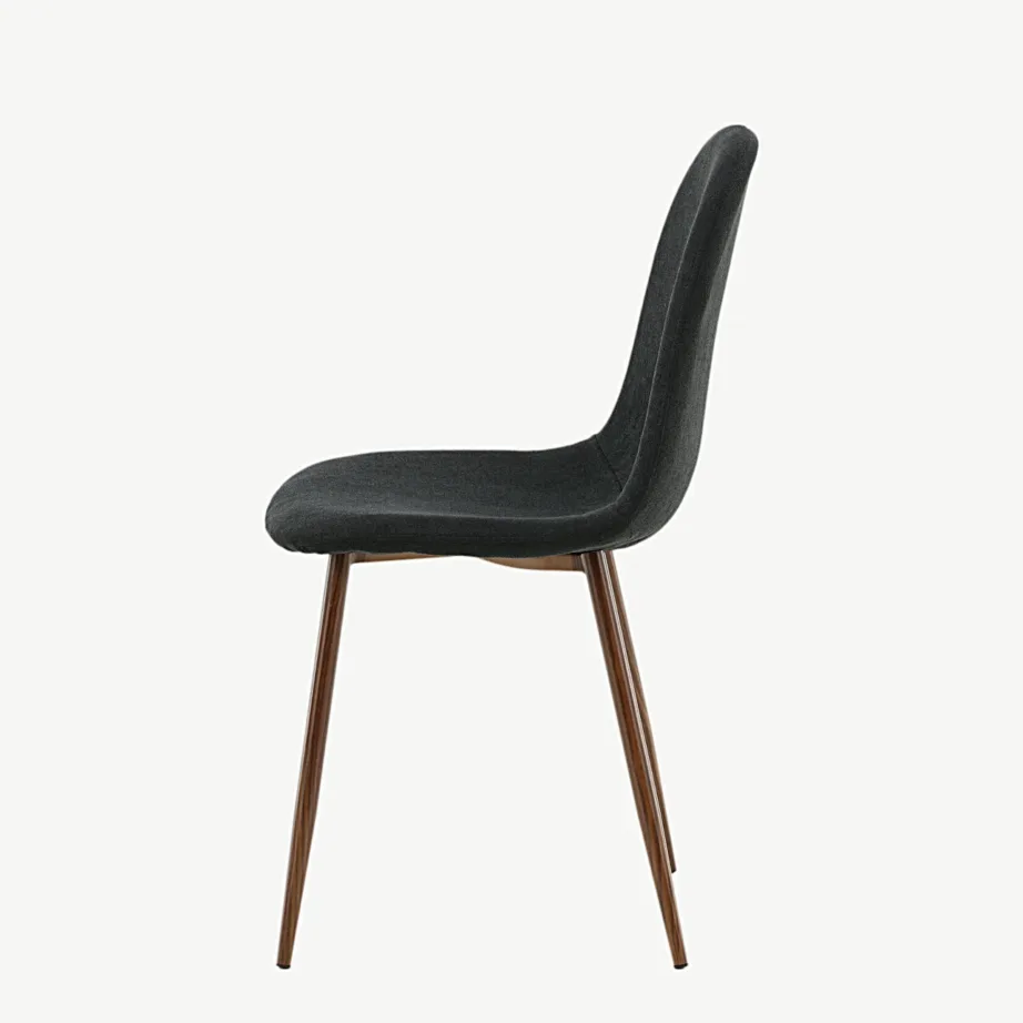 Polar söögitool mustast polüestrist katte ja pähklitooni metalljalgadega, 19902-448 – 7