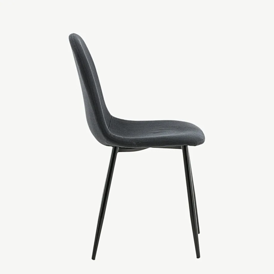 Polar musta polüesterkangaga söögitool, metalljalgadel, 19902-808 – 2