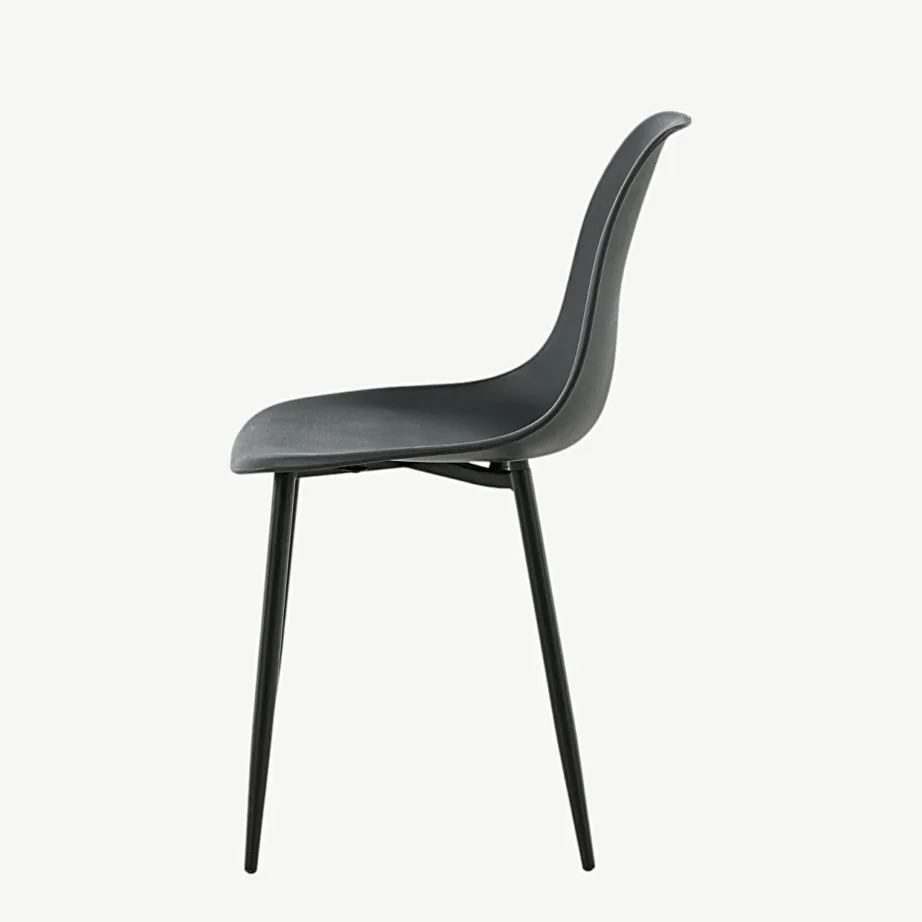 Polar must plastikust söögitool mustade terasjalgadega, 19902-818 – 7