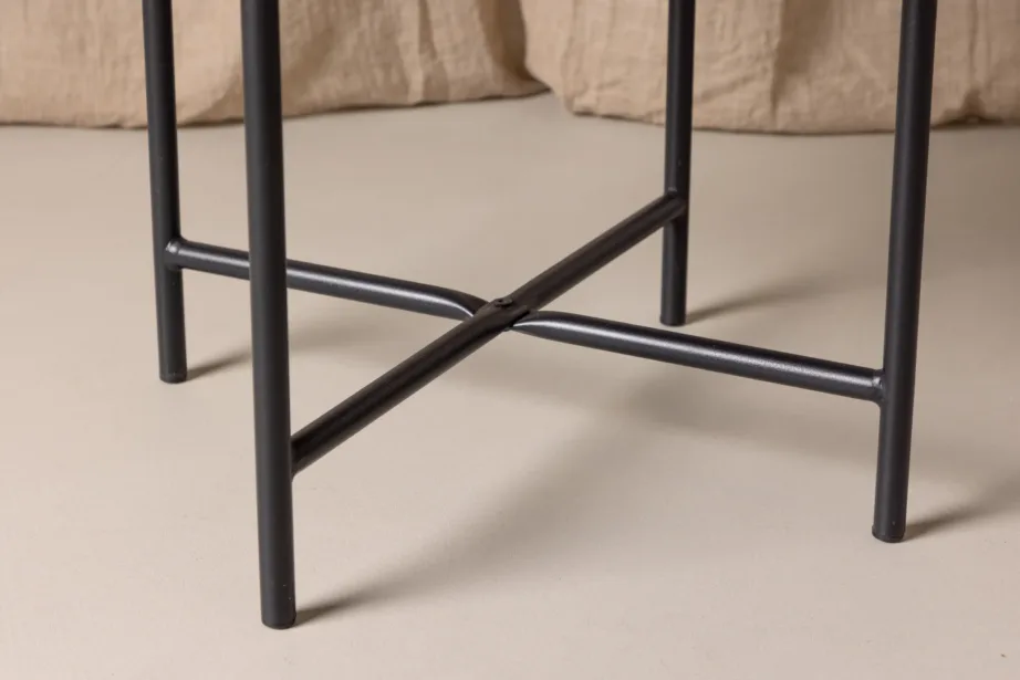 Mustast sametist söögitool Stella terasraamiga, 19903-877 – 10