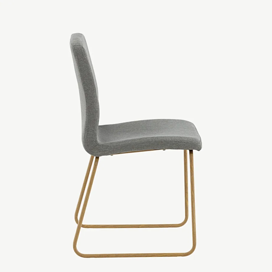 Hall polsterdatud söögitool Mace, tamme tooni metallraamiga, 19904-991 – 2