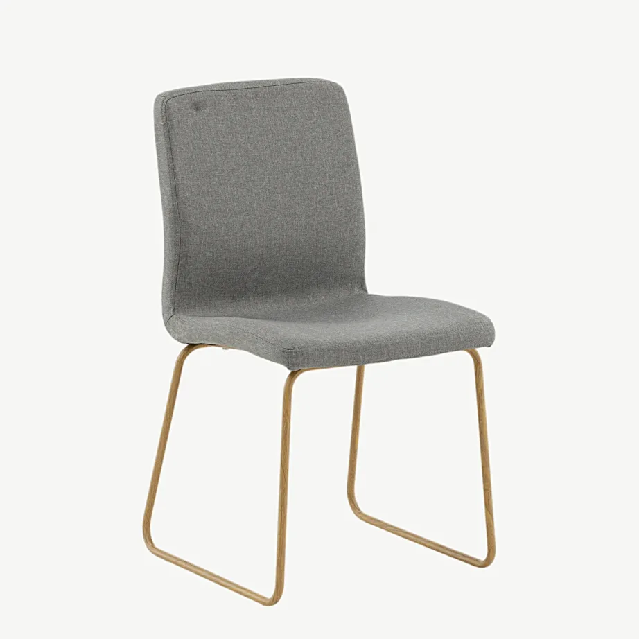 Hall polsterdatud söögitool Mace, tamme tooni metallraamiga, 19904-991