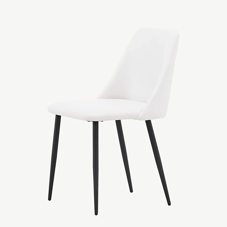 Valge kunstnahast söögitool Night mustade terasjalgadega, 19905-458 – 6