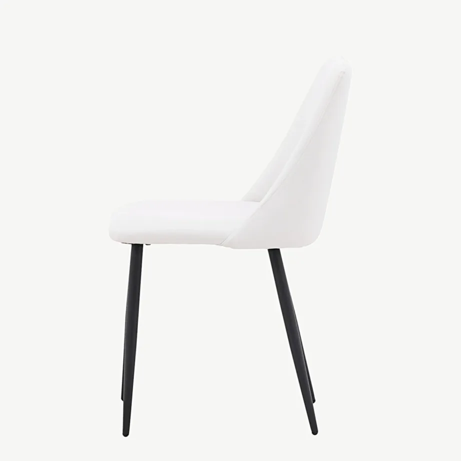 Valge kunstnahast söögitool Night mustade terasjalgadega, 19905-458 – 7