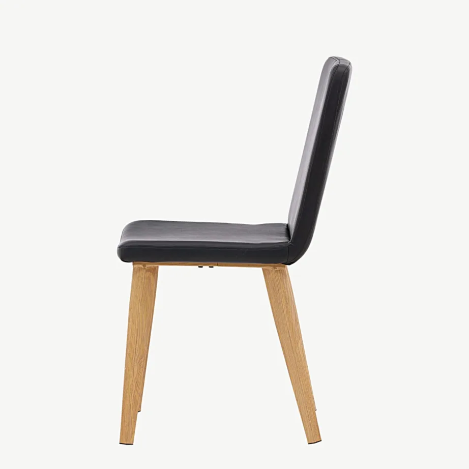 Mustast kunstnahast söögitool Today, loodusliku viimistlusega metalljalad, 19906-458 – 7