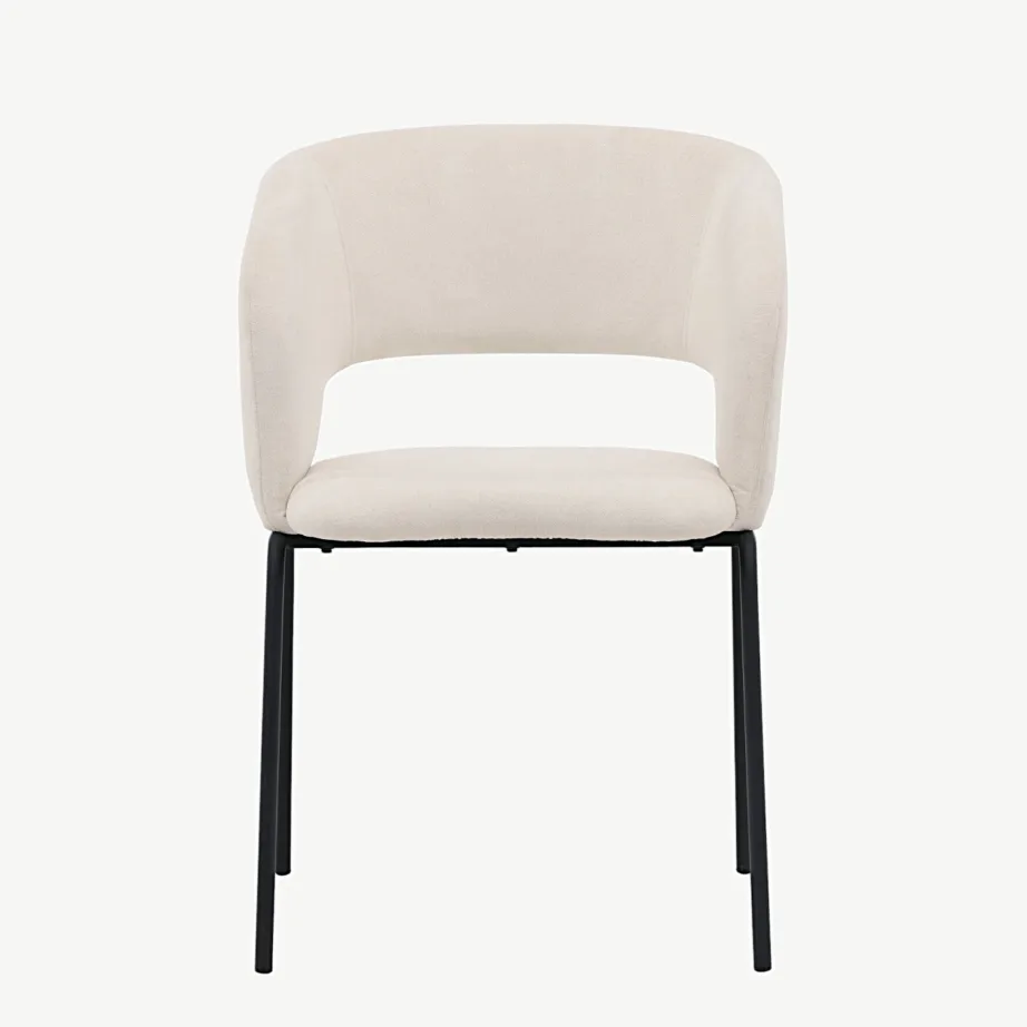 Day söögitool murdvalge polstriga, mustade terasjalgadega, 19909-490 – 4